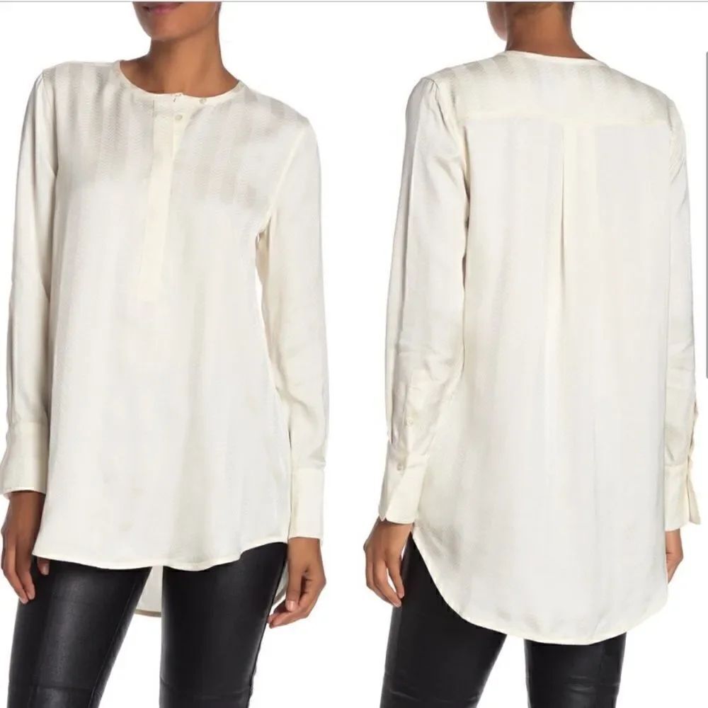 Equipment Windsor Chevron Blouse White